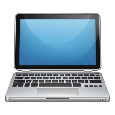 open notebook computer showing brackets {} sticker