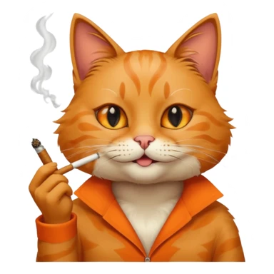 Cat smoking a blunt sticker
