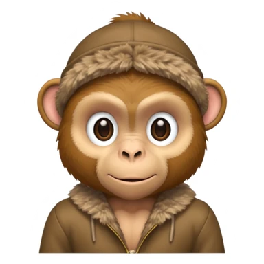 monkey with clothes sticker