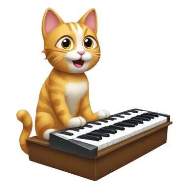 cat play with keyboard sticker