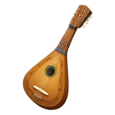 russian Folk Instrument Balalaika 3 string sticker