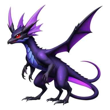 Shiny Dark Nargacuga-Noibat-Noivern-Hybrid (Full body) sticker