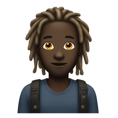 dark-skinned male with dreadlocks sticker