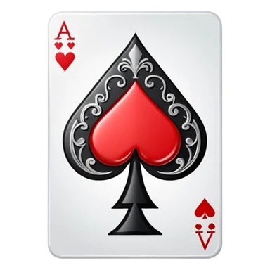 spinning playing card that switches between ace of spades, ace of hearts, ace of clubs, and ace of diamonds each rotation sticker