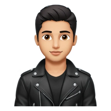 generate a pretty bratz siddharth malhotra, LEAN BUT MUSCULAR WEARING A black LEATHER JACKET sticker