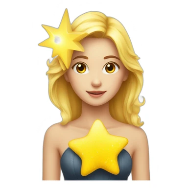 a beautiful yellow toy-star shining sticker