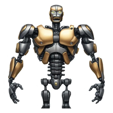 robot with 6 pack sticker