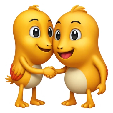 titi and grominet shaking hands sticker