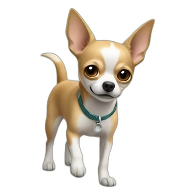 Une métrés qui balade un chihuahua sticker