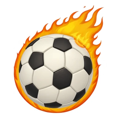 uma Bola de futebol que está em chamas sticker