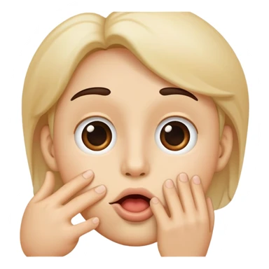 Haz una cara que en la boca tenga una mano sticker