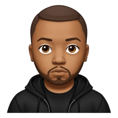 Timbaland with dark brown hair, black outfit sticker