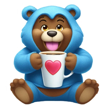 coffee care bear sticker