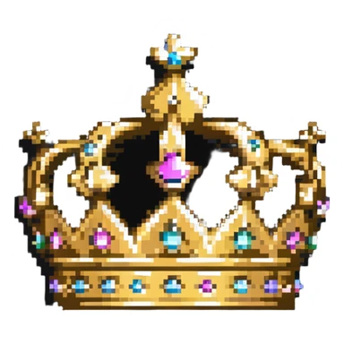gold crown with jewels sticker