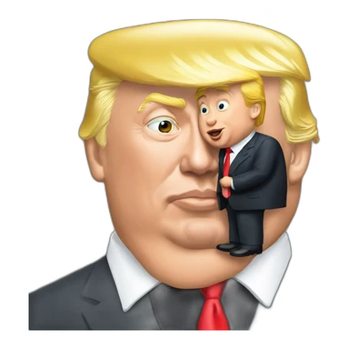 elon musk kissing trump sticker