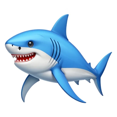 Tiburón con tenis azules sticker