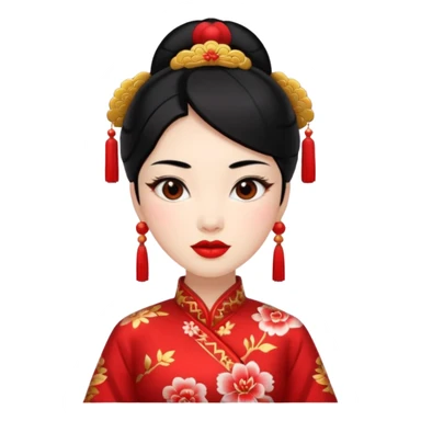 cara coqueta con disfraz chino sticker