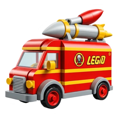 Heroic Lego SuperBug Ron’s exterminator antique rocket powered moving van (motto: Killing bugs is fun) sticker