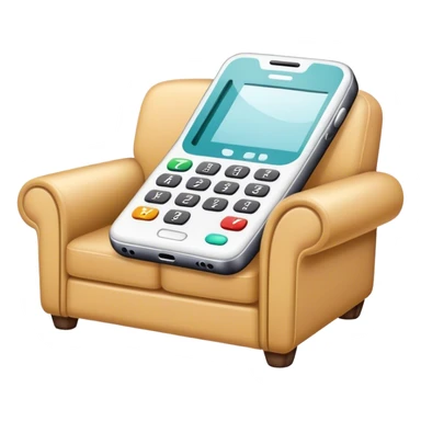 Phone on therapist couch sticker