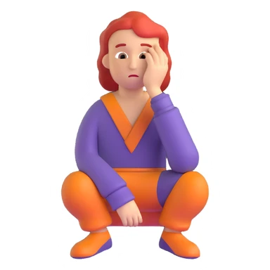 thoughtful character sticker