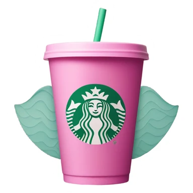 Starbucks pink cup sticker
