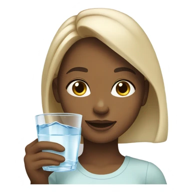 Clean girl drinking water sticker