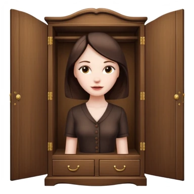 A character from the fairy tale Beauty and the Beast: the lady who was turned into a wardrobe by magic. She retains the wardrobe's original form and has an anthropomorphic face. sticker