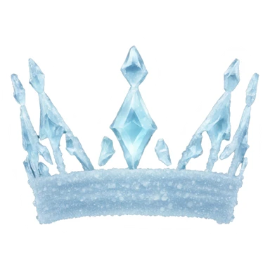 a majestic crown made out of ice crystals sticker