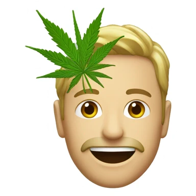 hoja de cannabis sticker