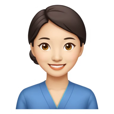 smiling Chinese woman sticker