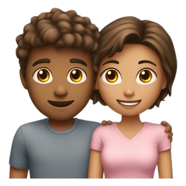 a boy with his girlfriend sticker