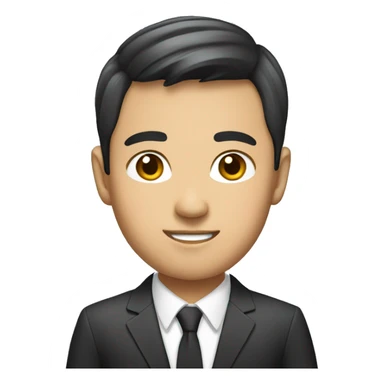 young asian male ceo sticker