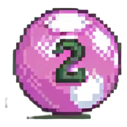 pink billiard ball with the number 23 sticker