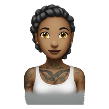 Girl with tattoo  sticker