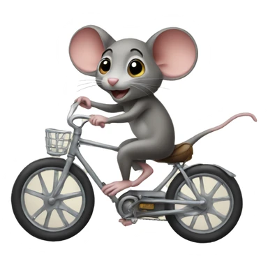 Mouse on a bike sticker