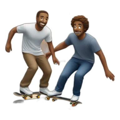 desmund burrows skating with russell kern in downtown la sticker