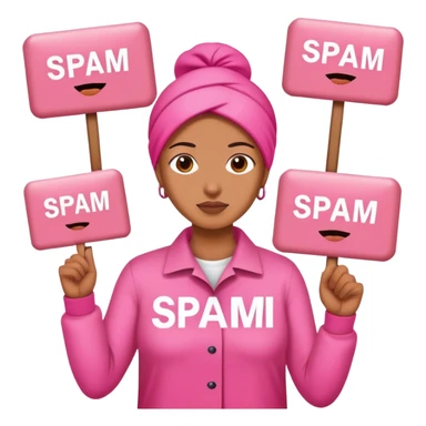 artists in pink protesting for spam meat is art sticker