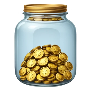 jar with a few coins sticker