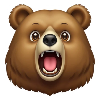 Bear being mindblown sticker