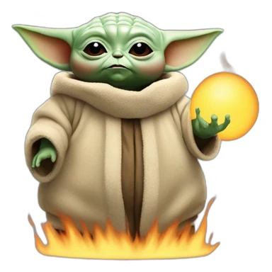 Star Wars fat baby Yoda heating Big macx sticker