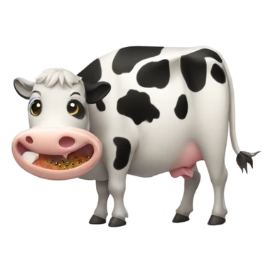 Cow with a fish sticker