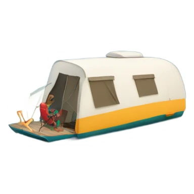 camper on the lake sticker