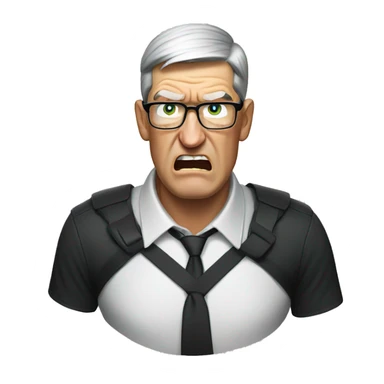 angry tim cook sticker