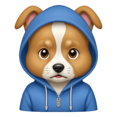dog wearing hoodie sticker