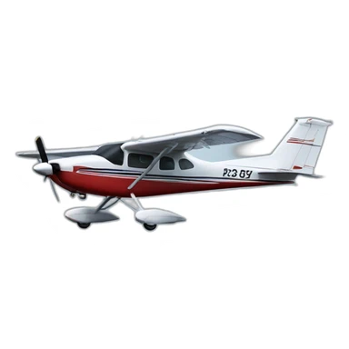 Hyper realistic airplane cessna modelo 206 sticker