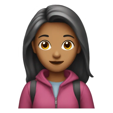 Girl leaving sticker