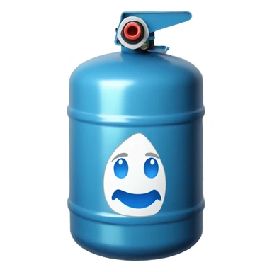 A Blue Nitro Boost Gas Cylinder with the text NOS on it sticker
