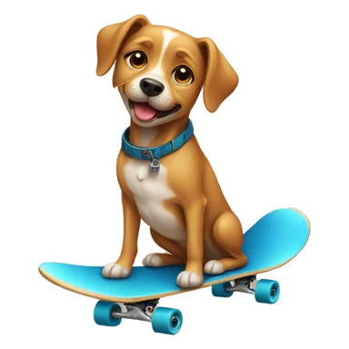Dog with skateboard sticker