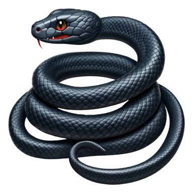 Black snake cute sticker