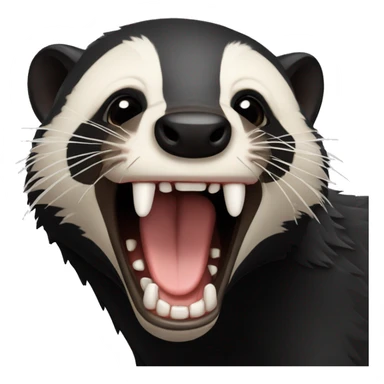 Honey Badger baring teeth sticker